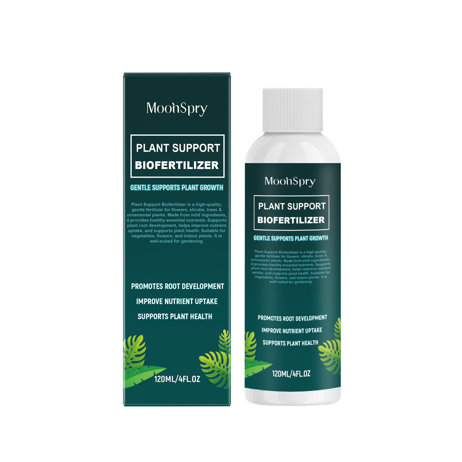 Main product image of MOONSPRY Plant Support Biofertilizer, 120ml, Garden Supplies for Outdoor Garden