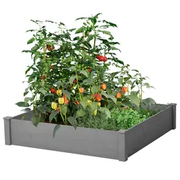 Product image of 48x48x10'' Wood Raised Garden Bed, Tool-Free Assembly