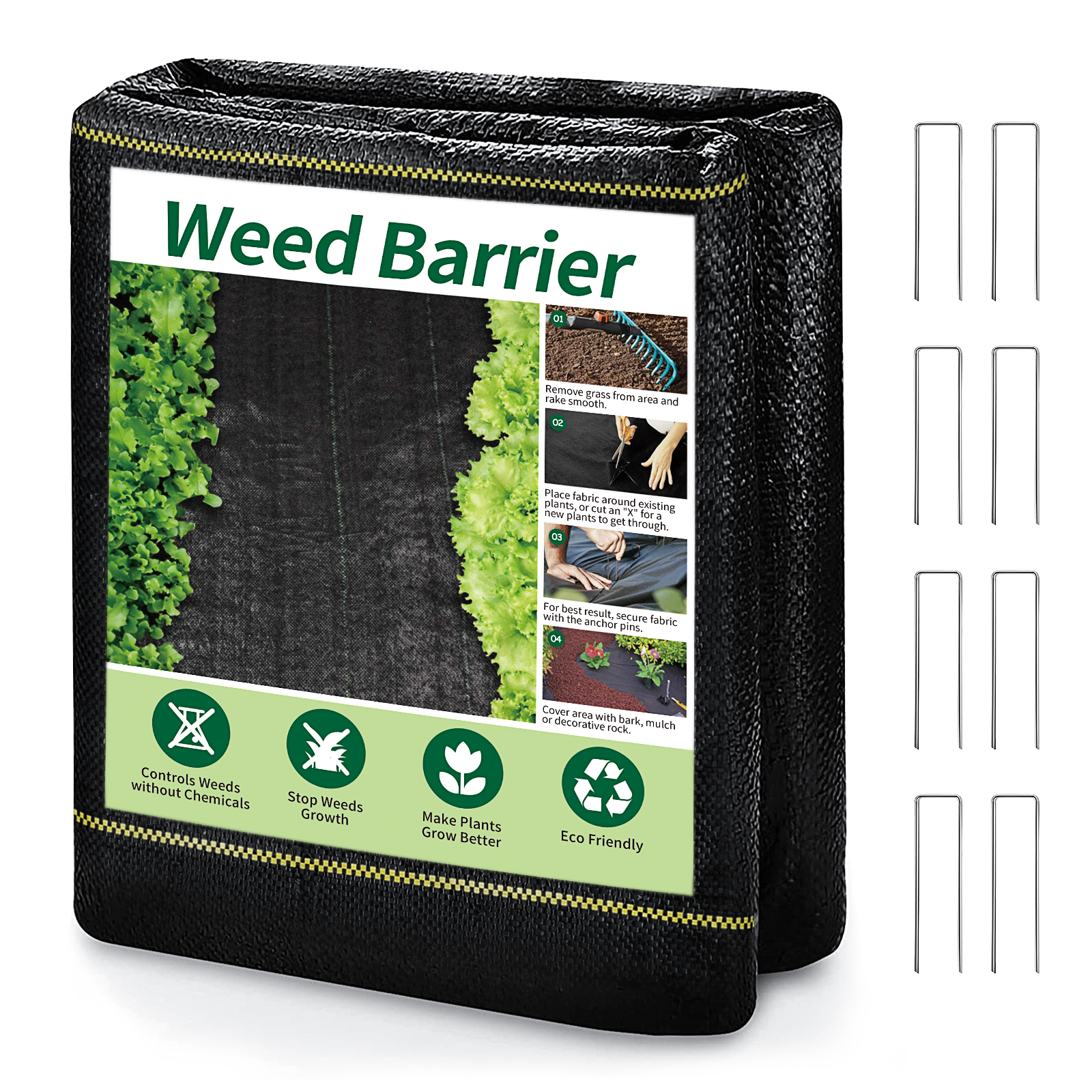 Main product image of XISHAN 8'X300' Black HDPE 90 Gram Weed Barrier Fabric