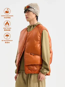 Unisex Duck Down Insulated Vest, Sleeveless
