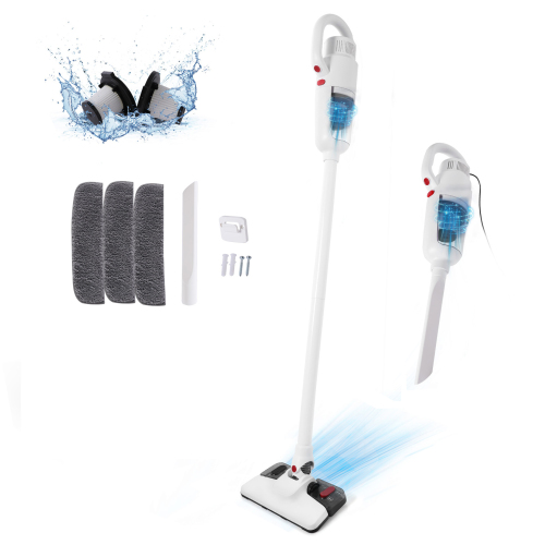 Lightweight Stick Vacuum Cleaner, Unique Vacuum And Mop Combo 3 Dust Filters Microfiber Pads,Corded Stick Vacuums & Electric Brooms 400W 12Kpa Suction For Kitchen, Bedroom, Living Room