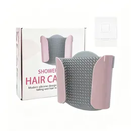 Product image of Silicone Shower Wall Hair Catcher Wall-Mounted Hair Collector To Prevent Drain Clogging Bathroom Hair Trap Drain Protector