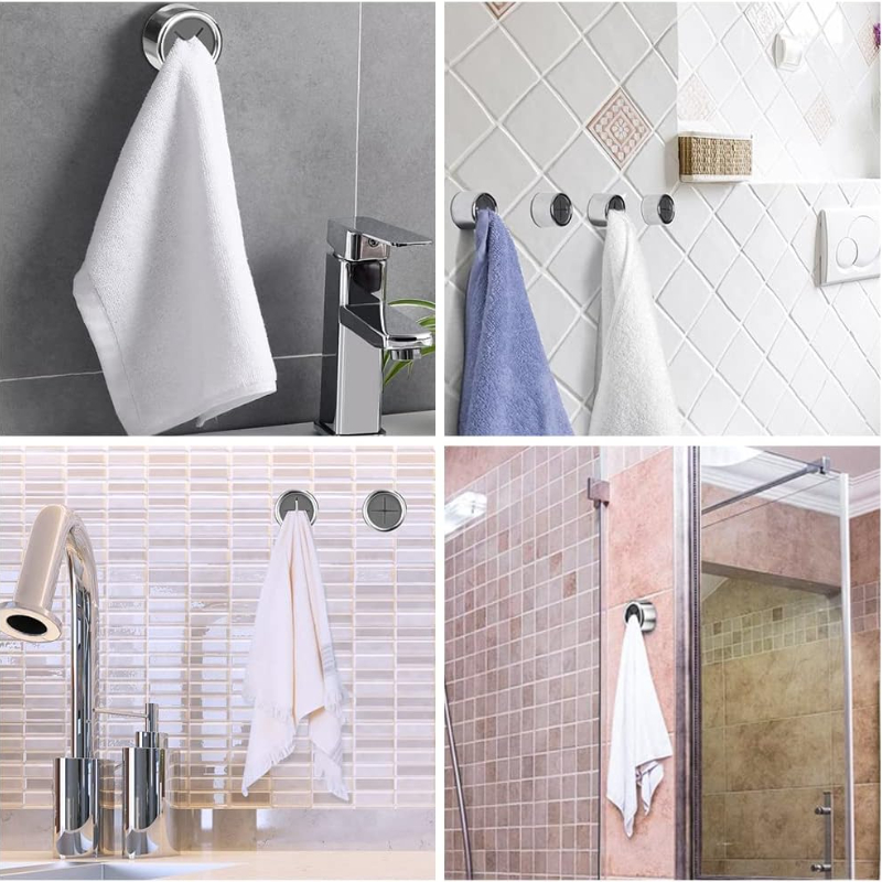 Main product image of Creative Strong Adhesive Hooks For Kitchen Bathroom Wall No Drill Traceless Hanger For Towel Coat Dorm Room