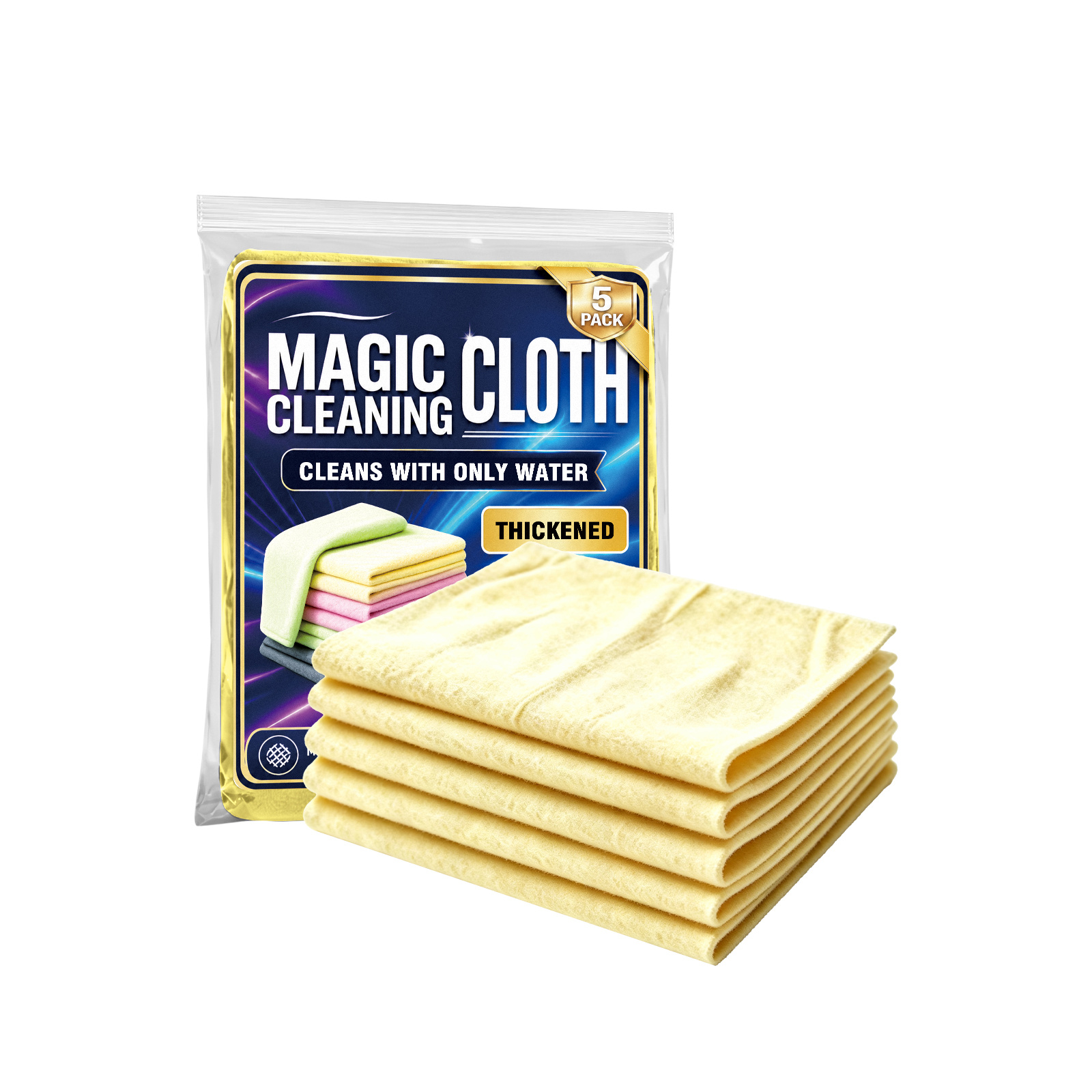 Main product image of Cleaning Cloth, 5pcs, Magical Cleaning Cloth, Cleaning Agent for Home Cleaning
