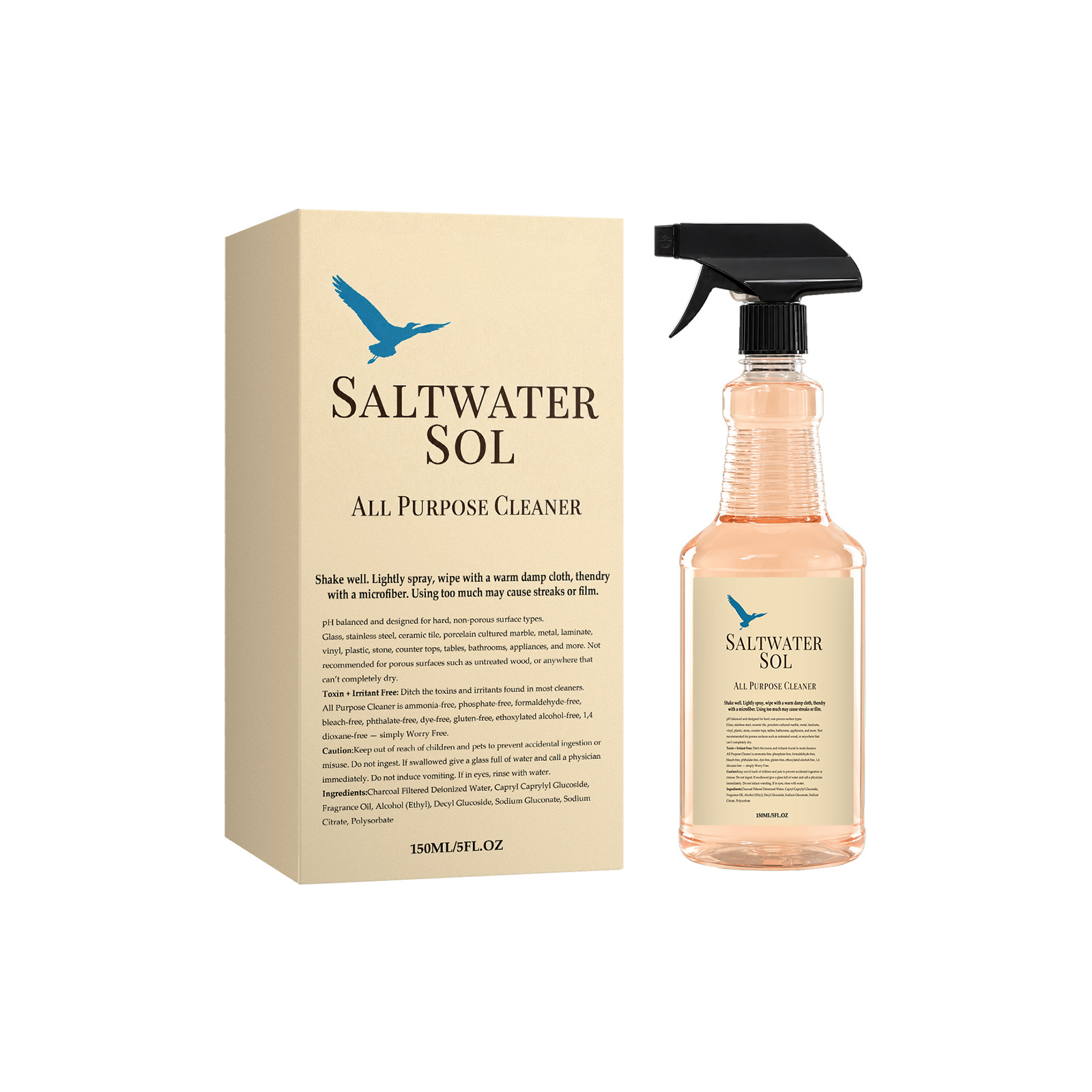 Main product image of JUE FISH Multi-Purpose Cleaner, 150ml, Cleaning Supplies, Cleaning Agent for Home Cleaning