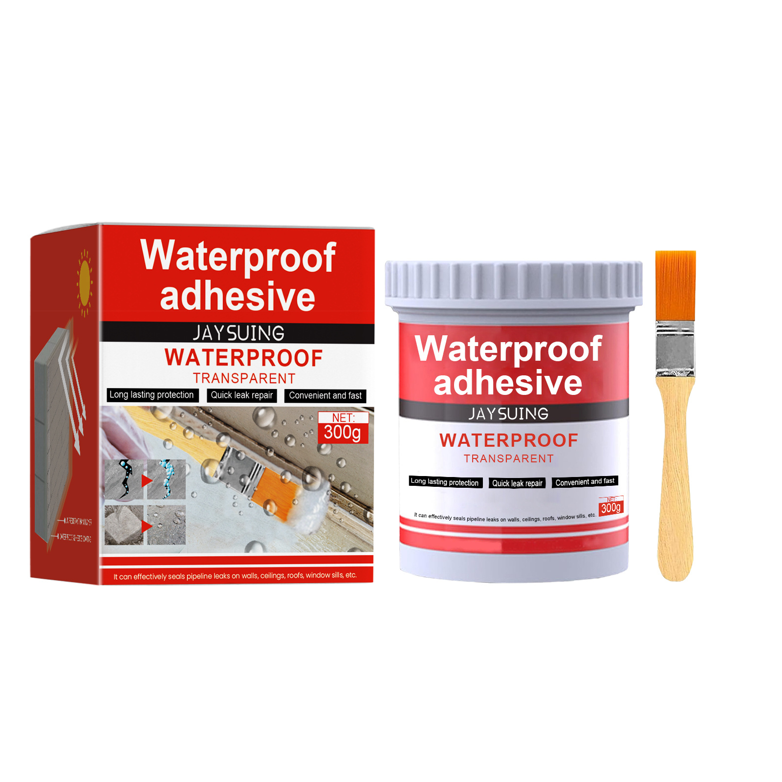 Main product image of Transparent Waterproof Glue (300g Set), Transparent Waterproof Adhesive for Daily Use