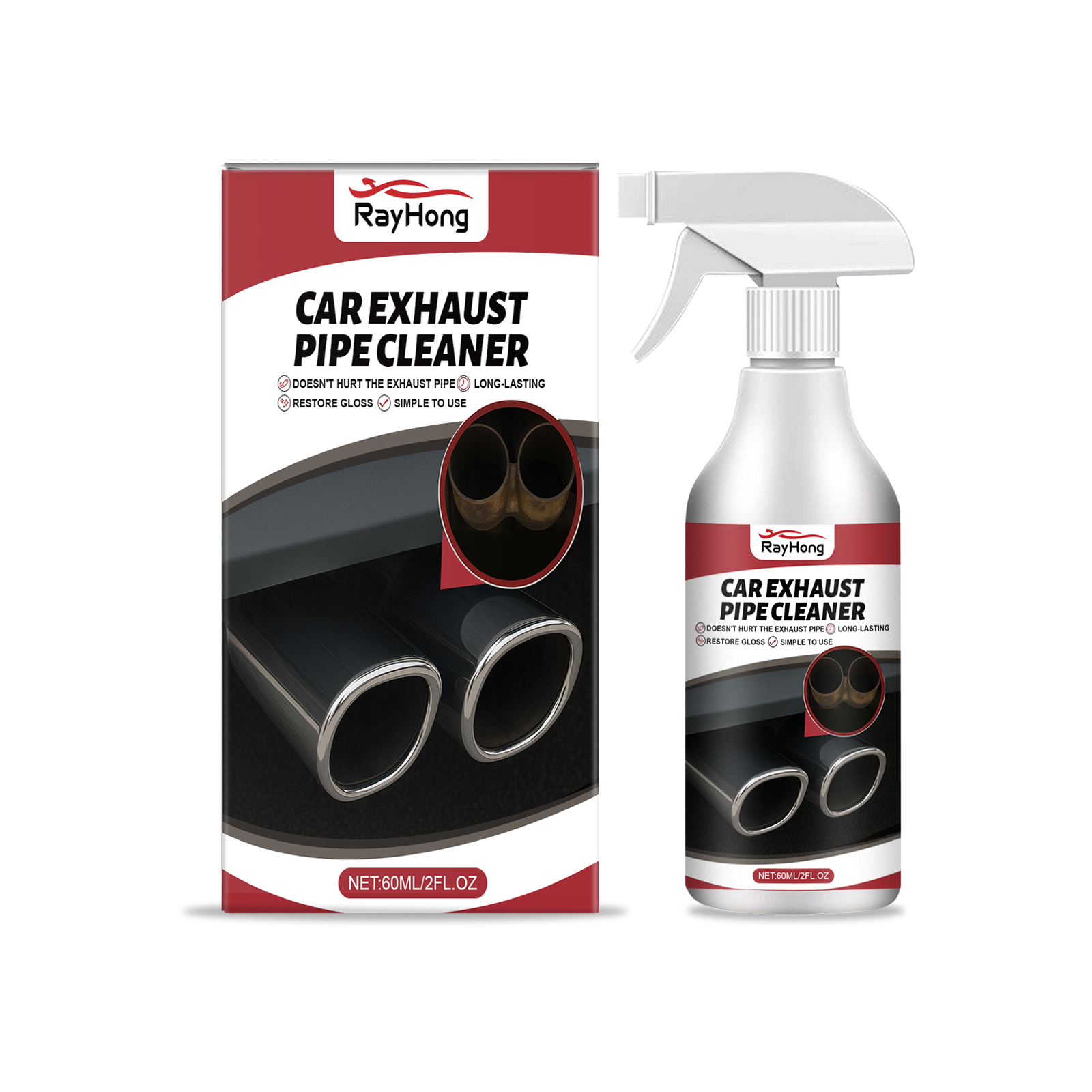 Main product image of Exhaust Tip Carbon Deposit Cleaner, 60ml, Cleaning Agent for Home Cleaning