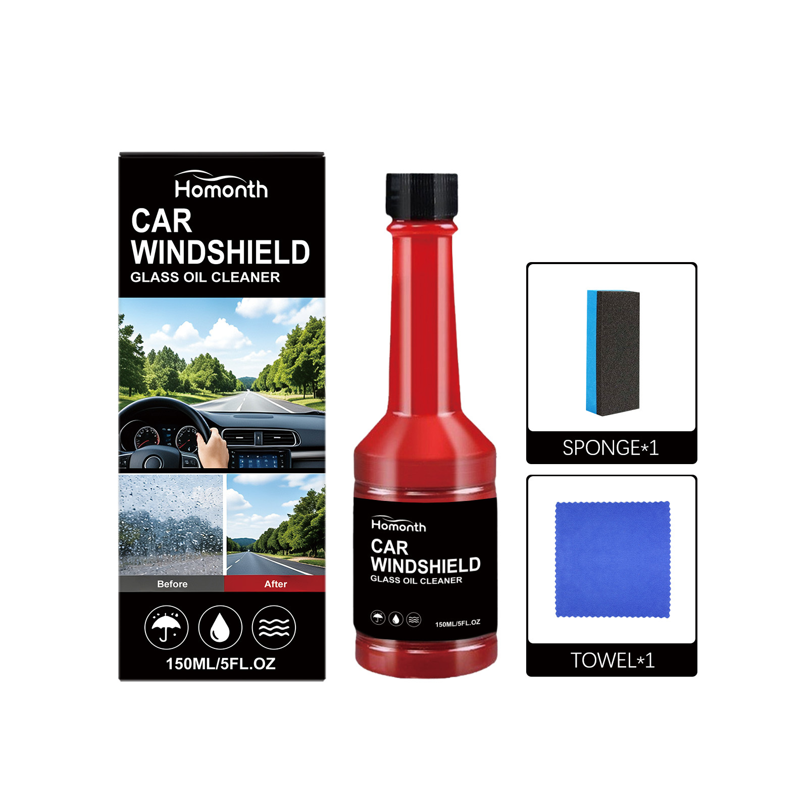Main product image of Hikmarion Glass Oil Cleaner, Automobile Cleaning, Cleaning Agent for Home Cleaning
