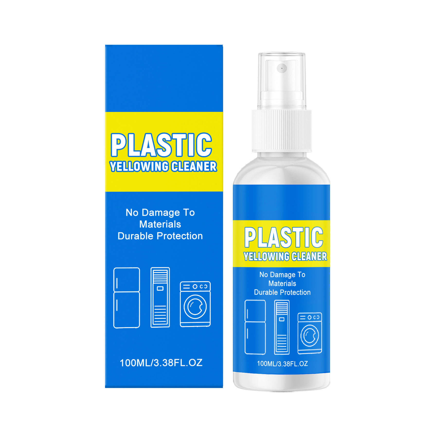 Main product image of Plastic Yellowing Cleaner, 100ml, Cleaning Agent for Home Cleaning