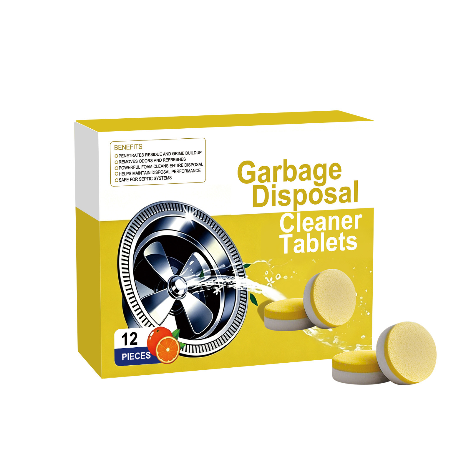 Main product image of Garbage Disposal Cleaner, 12pcs, Garbage Disposal Cleaning, Cleaning Agent for Home Cleaning