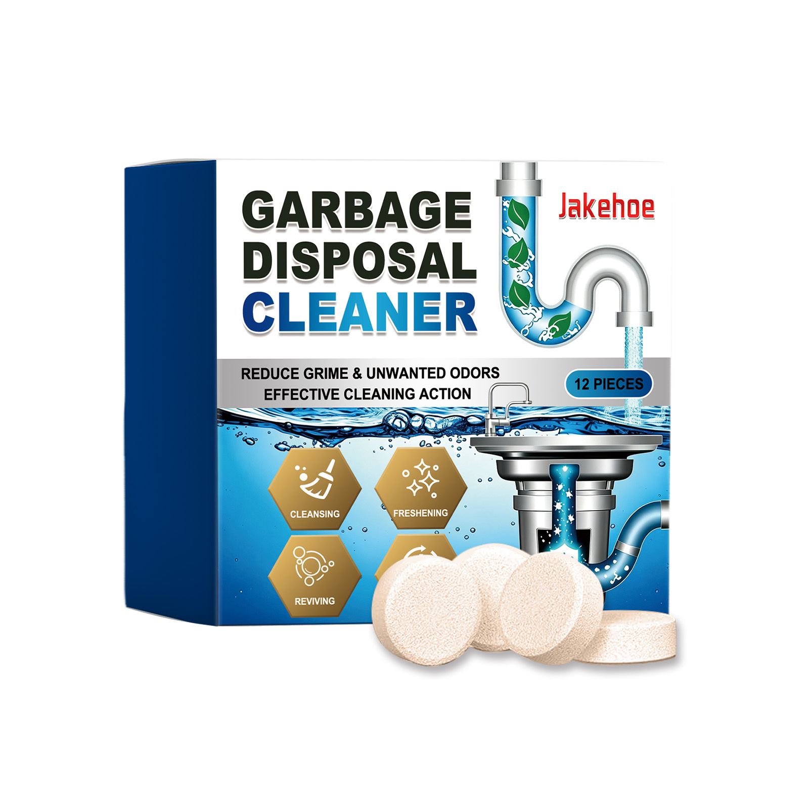 Main product image of Garbage Disposal Cleaner, 12pcs, Household Cleaning, Cleaning Agent for Home Cleaning