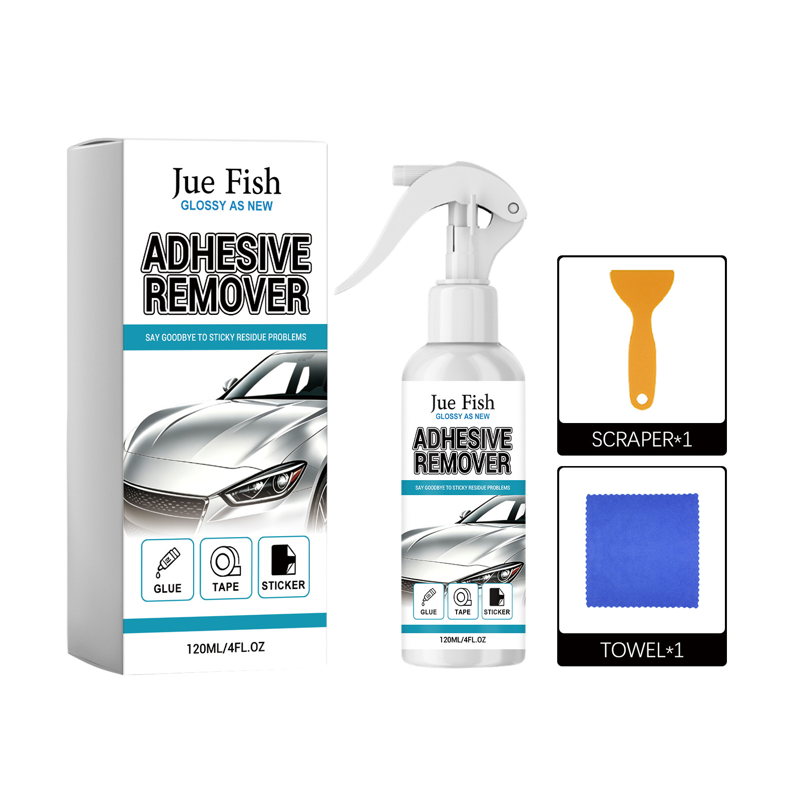 Main product image of JUE FISH Adhesive Remover, Paint Remover for Car Care