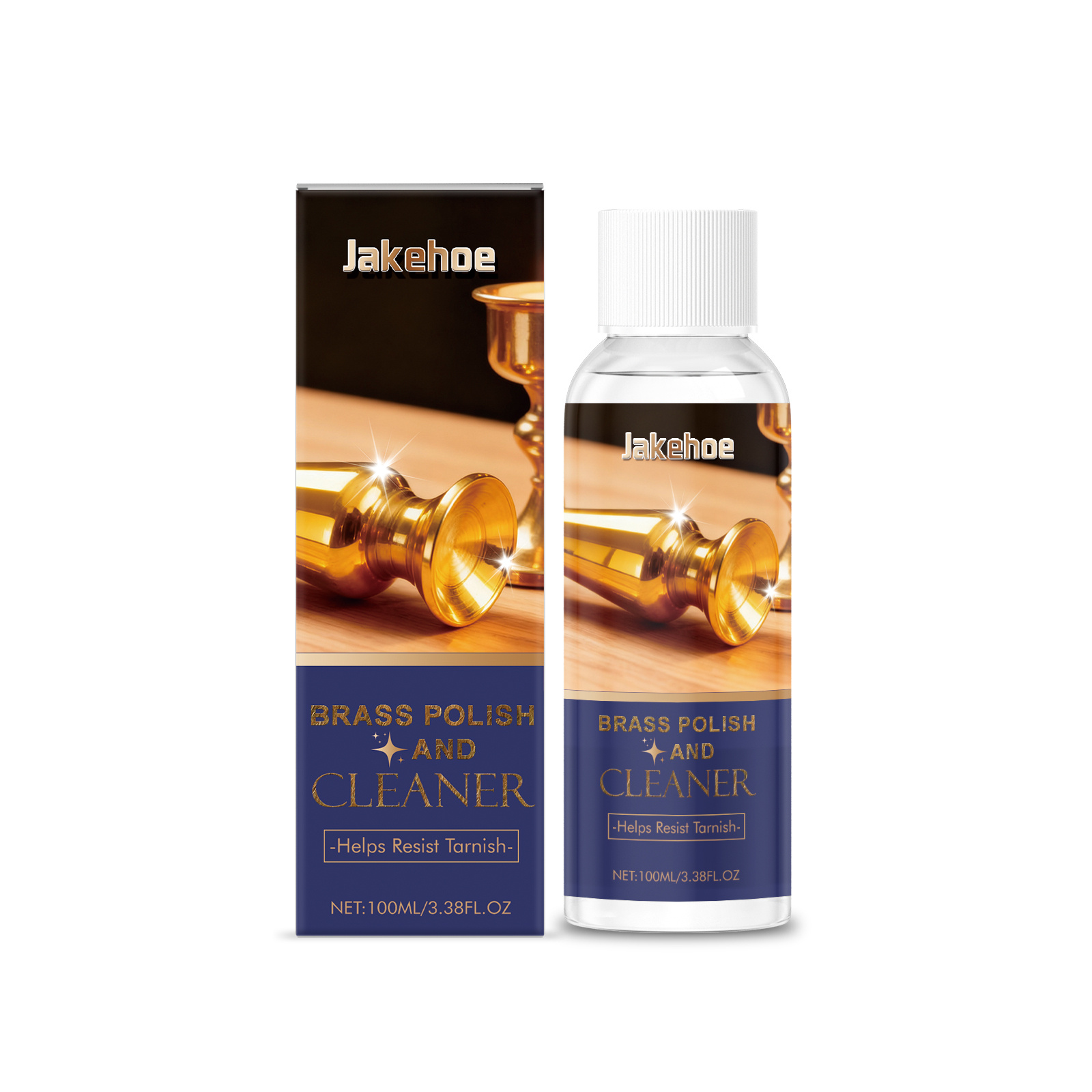 Main product image of JAKEHOE Brass Polish and Cleaner, 100ml, Polishing Cleaner, Cleaning Agent for Home Cleaning