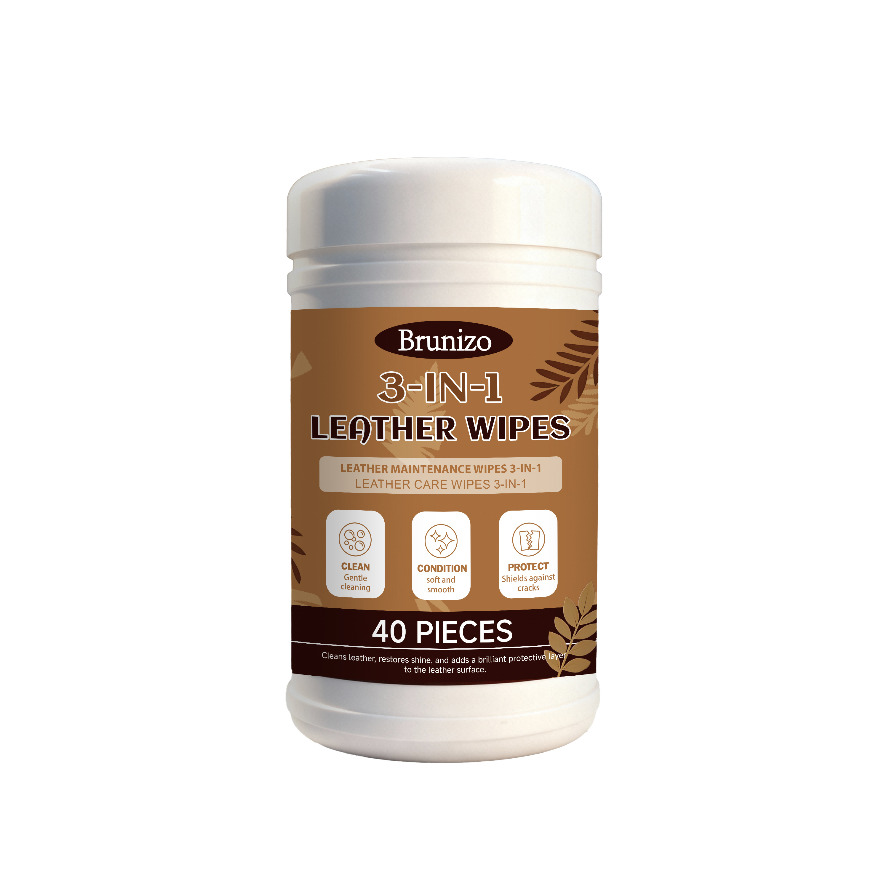 Main product image of Cleaning and Care Wipes, 40pcs, Leather Cleaning and Care Wipes, Cleaning Agent for Home Cleaning
