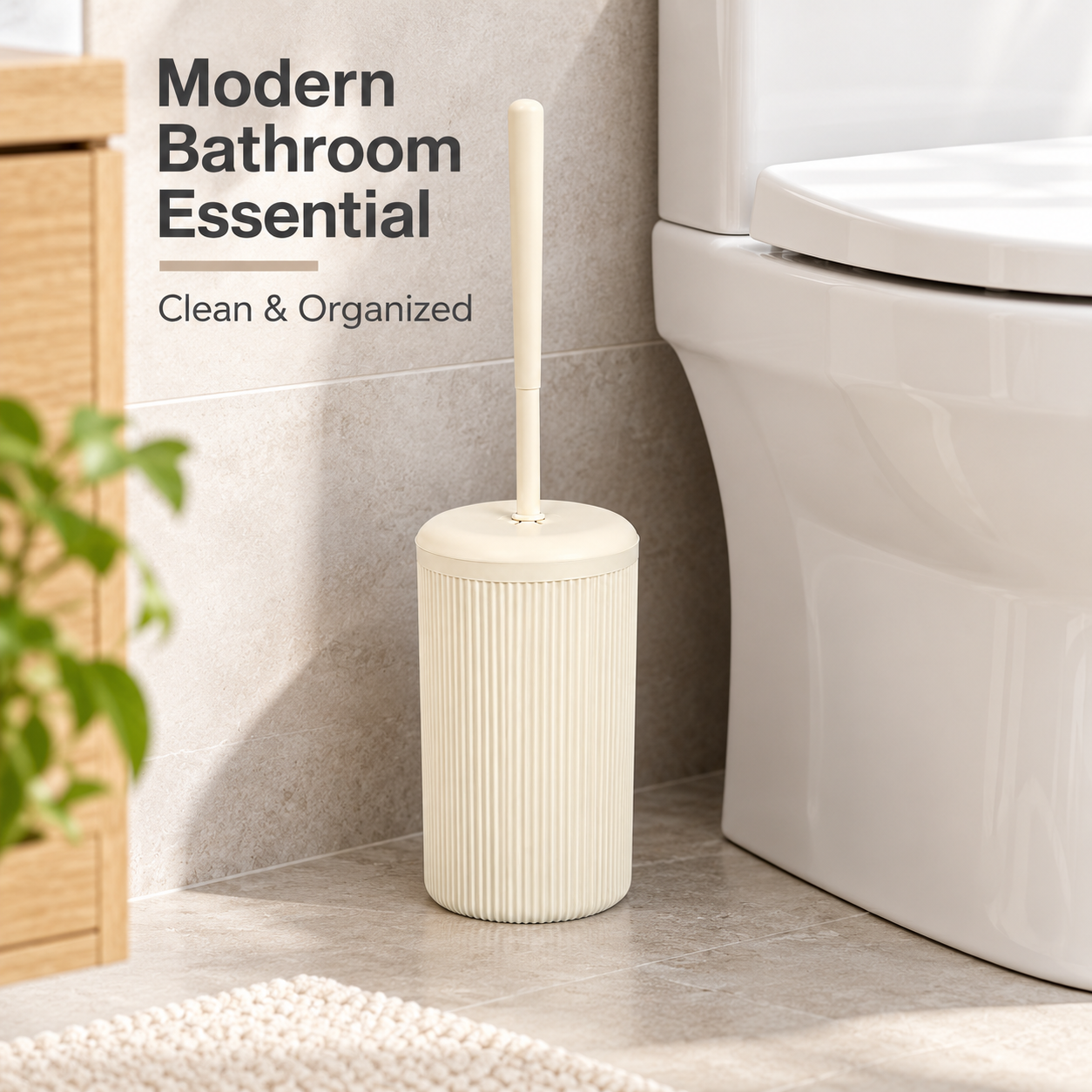 Main product image of Toilet Brush Holder Stripes White