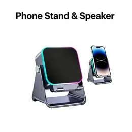 Product image of Multifunctional Induction Heavy Bass Bluetooth Speaker Phone Stand RGB Light Adjustable Desktop Holder For Phone Android