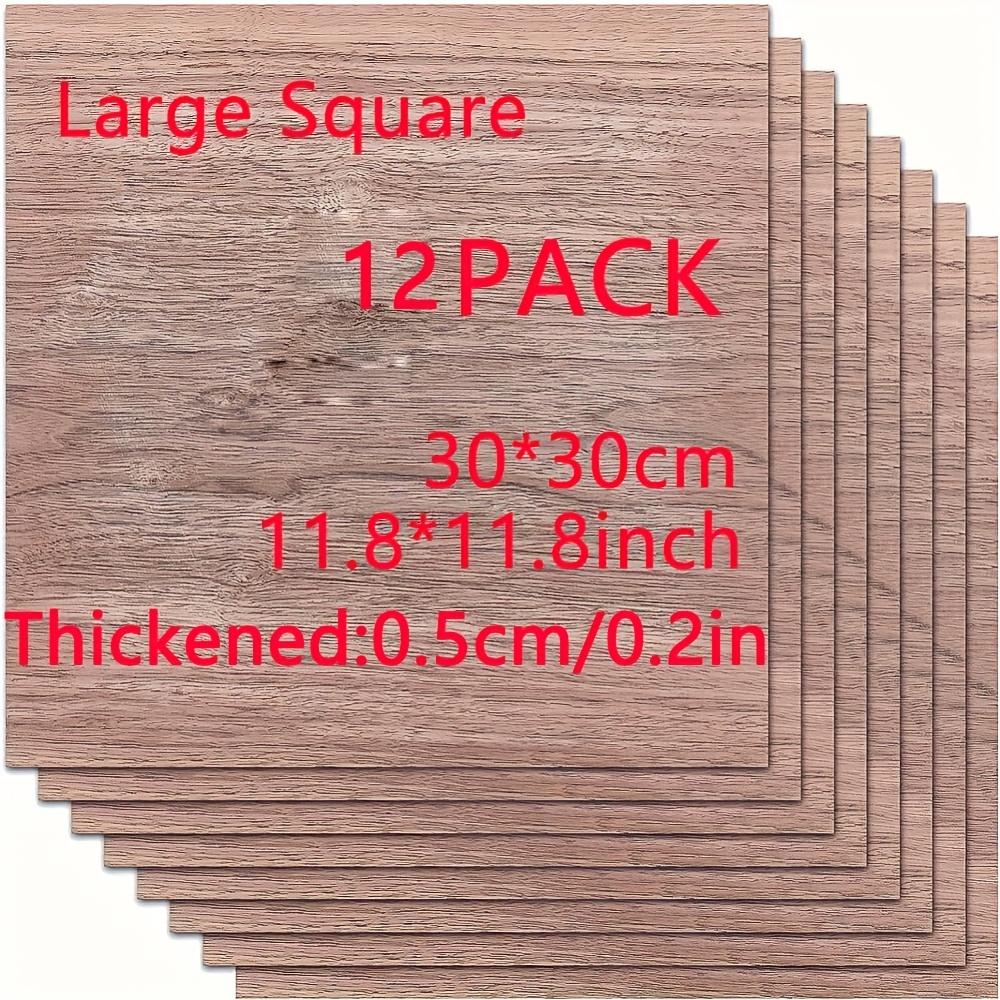12 Square Walnut Wood Pieces Natural, Unfinished, Blank, Smoothly Polished Suitable For DIY Crafts, Painting, Coaster Making, And Wedding Or Home Decor
