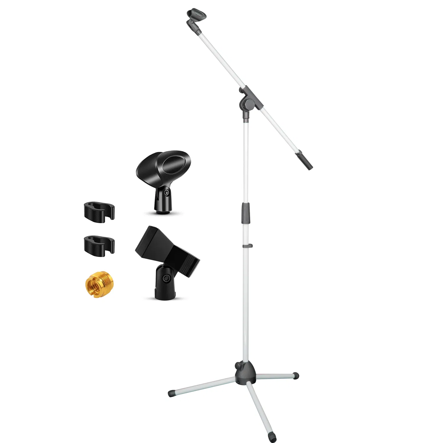 Main product image of 5 Core Tripod Microphone Stand, Adjustable Floor Boom Arm, 18-72 Inch
