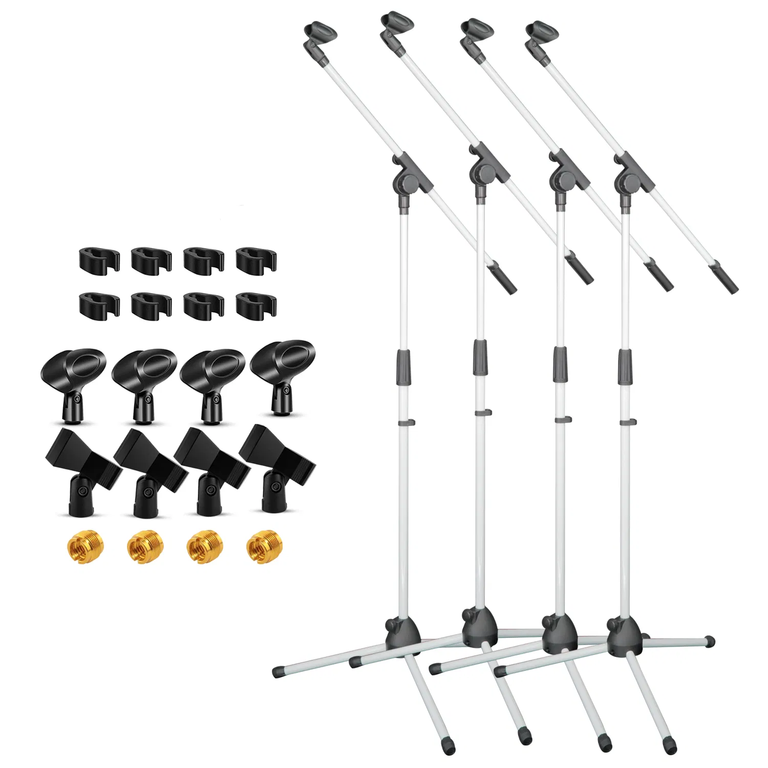 Main product image of 5 Core Tripod Microphone Stand with Boom Arm, 18-72 Inch, 4-Pack