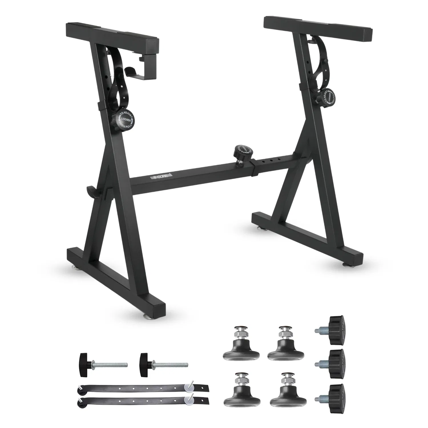Main product image of 5Core Keyboard Stand Piano Riser Z Style Adjustable Height Width Music Stands for 54 - 88 Key Boards