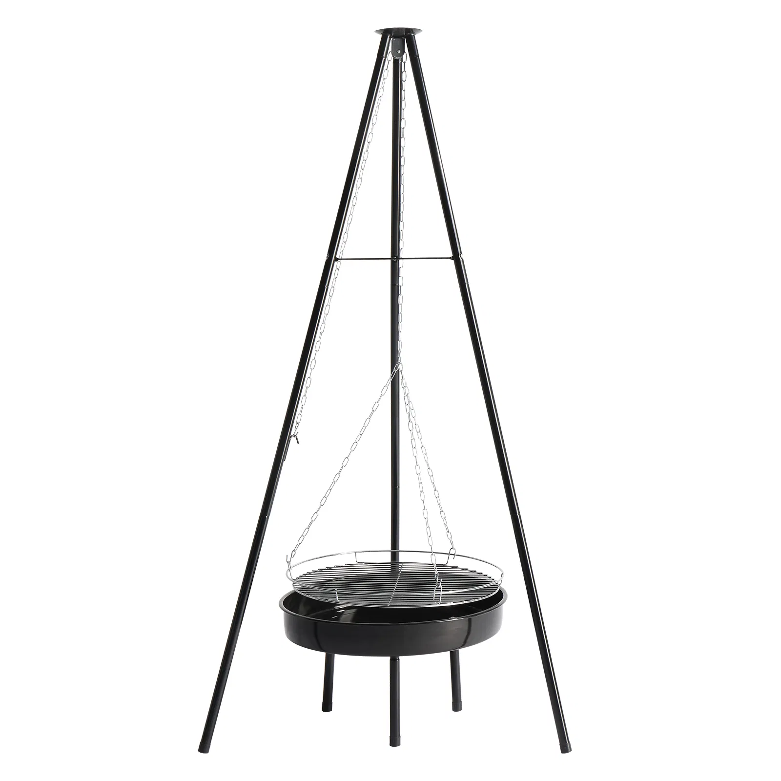 Main product image of Adjustable Height Campfire Tripod Grill with Fire Bowl, Black
