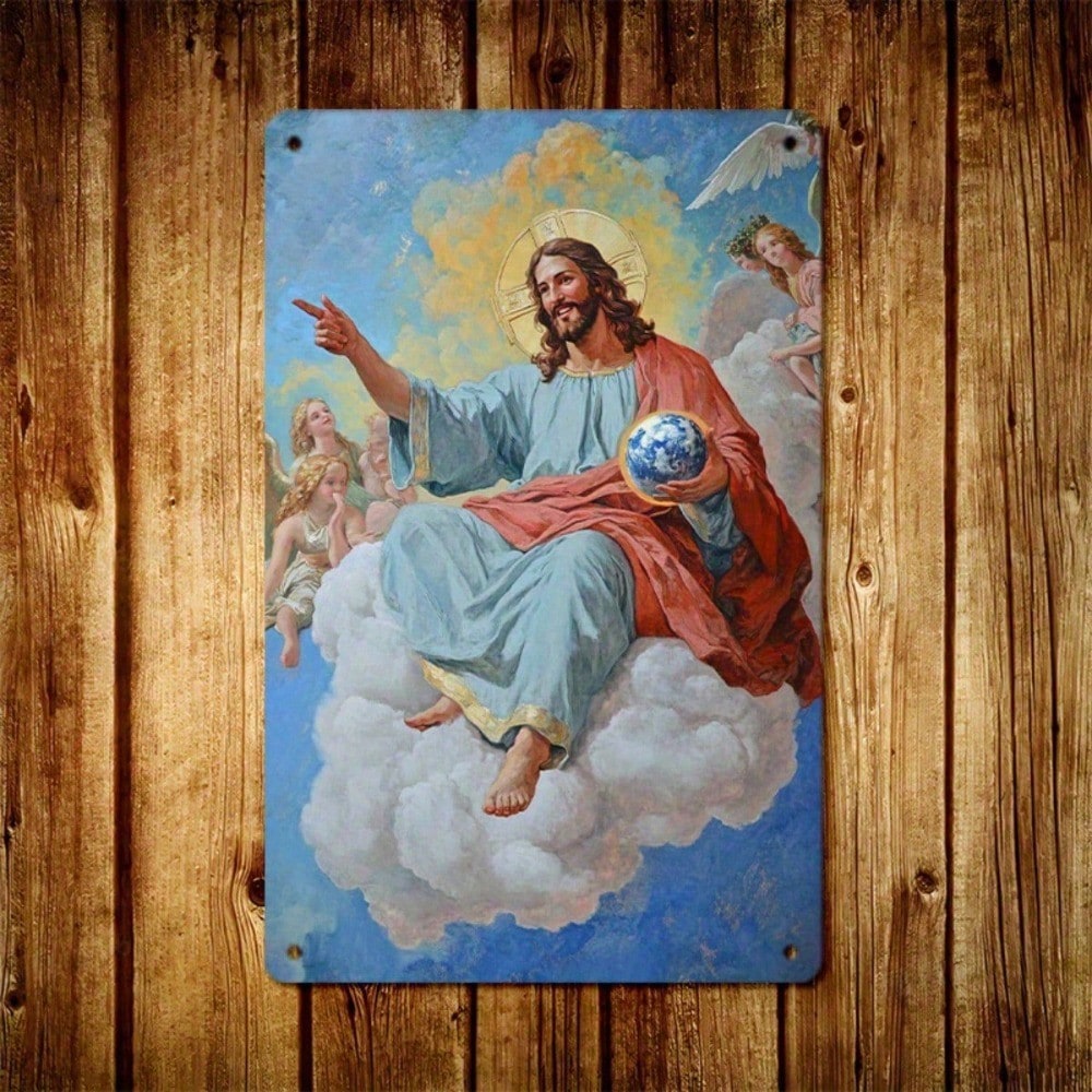 Main product image of Metal Tin Sign, Angel and Blue Sky Decorative Art