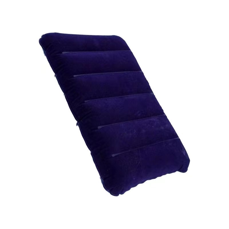 Inflatable pillow-square model-dark blue-pvc flocking-1 piece