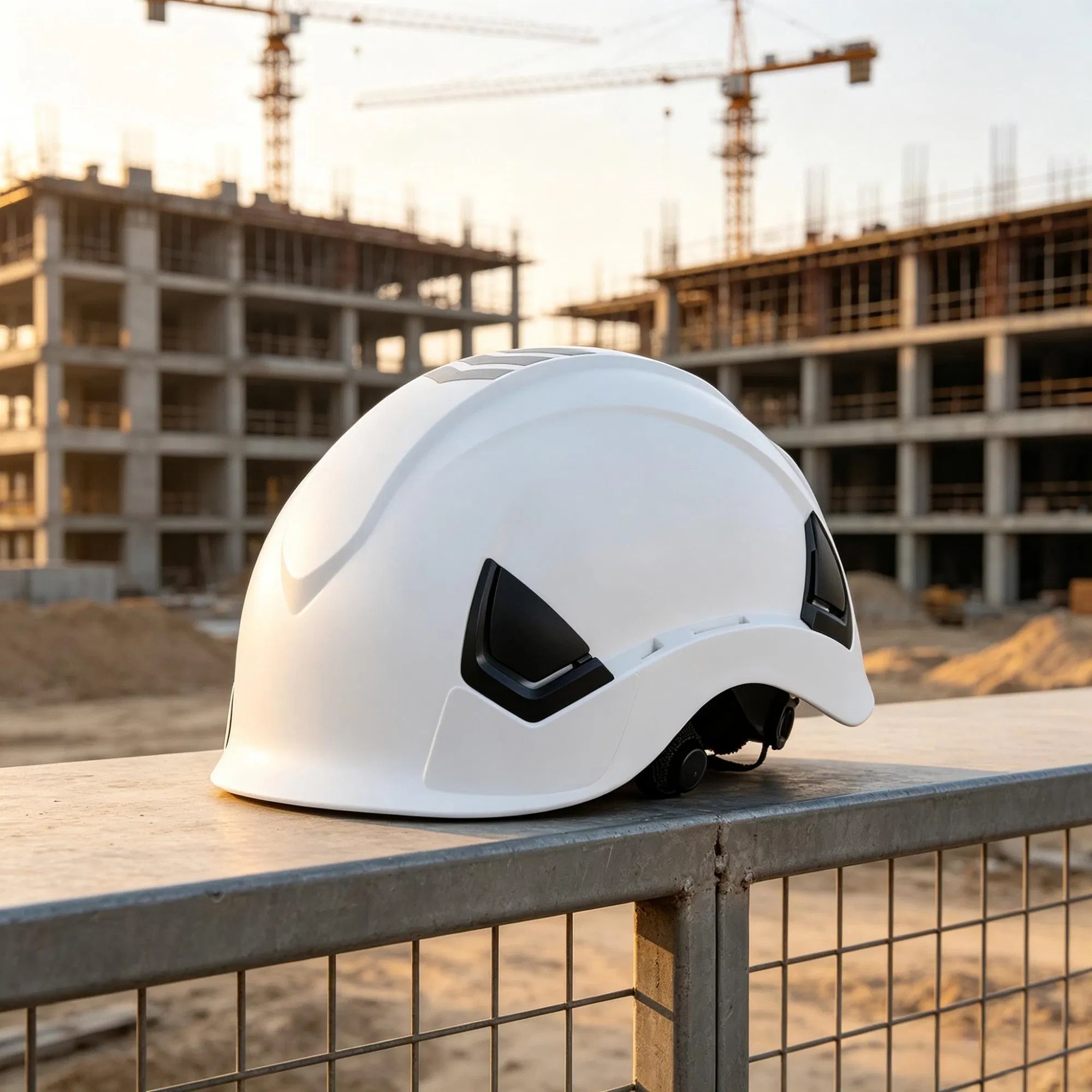 Main product image of Adjustable Vented Safety Helmet with 6-Point Ratchet Suspension
