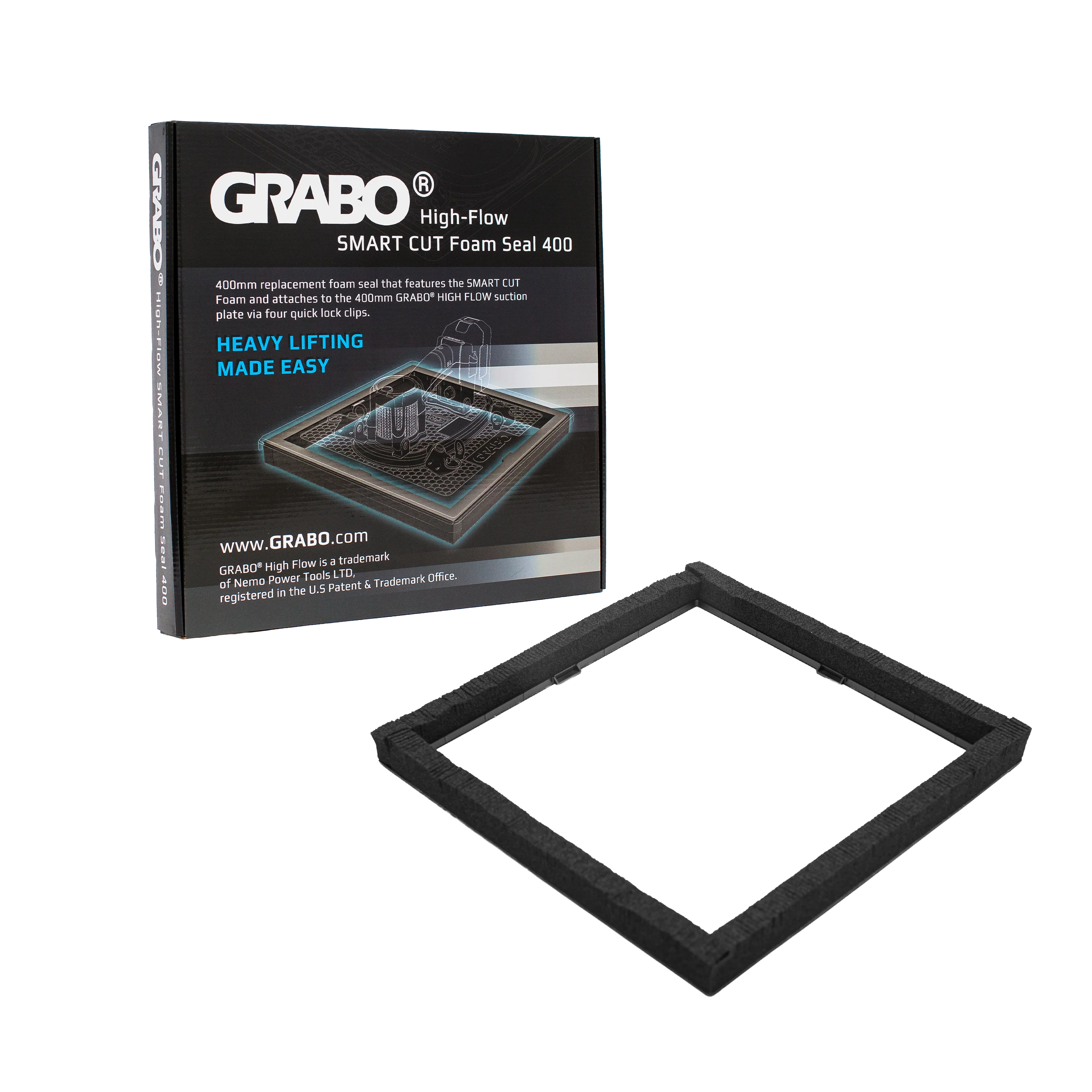 GRABO Smart Cut Foam Seal 400 for Rough Pavers, Vacuum Lifter Pad 242 lb