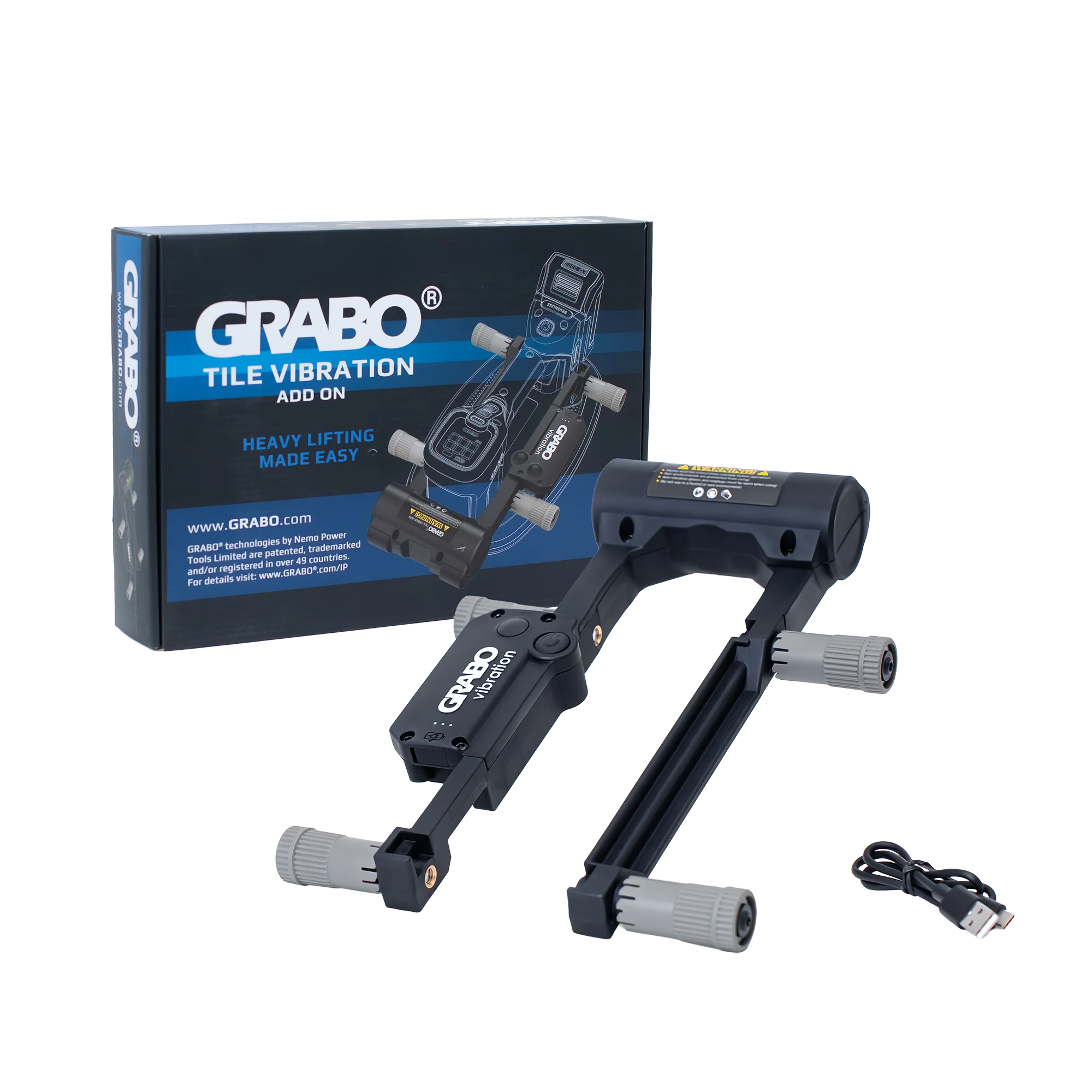 GRABO Tile Vibration Attachment for Thinset Setting Vacuum Gripsters