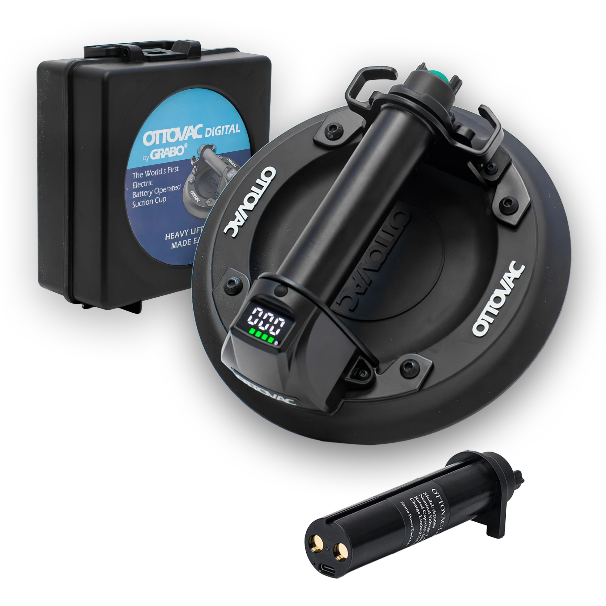 OTTOVAC Digital Smart Suction Gripster with Pressure Display, 220 lb