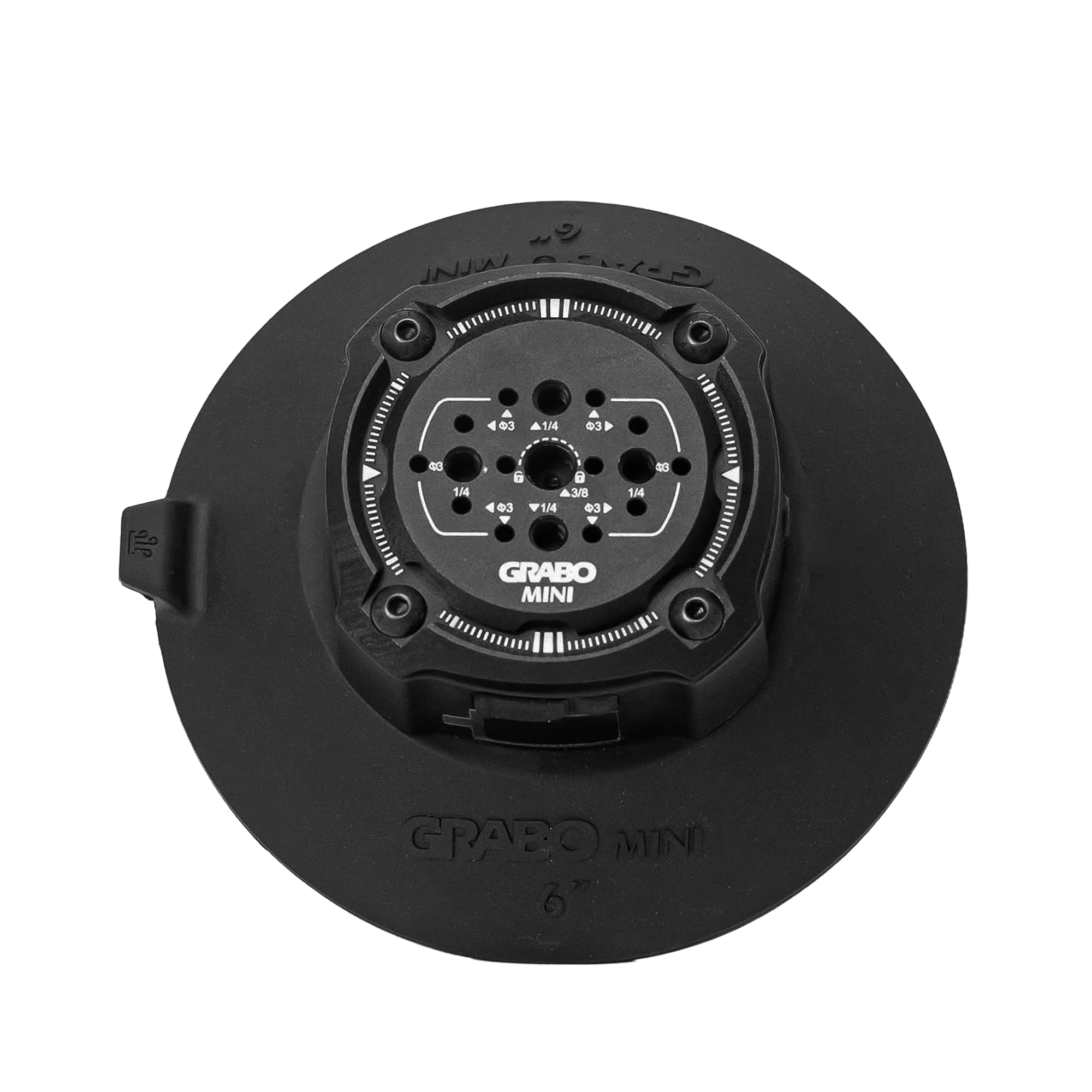 Main product image of GRABO MINI 6 Electric Gripster Suction Cup, Auto ON/OFF, 3x 1/4-inch Threaded Holes