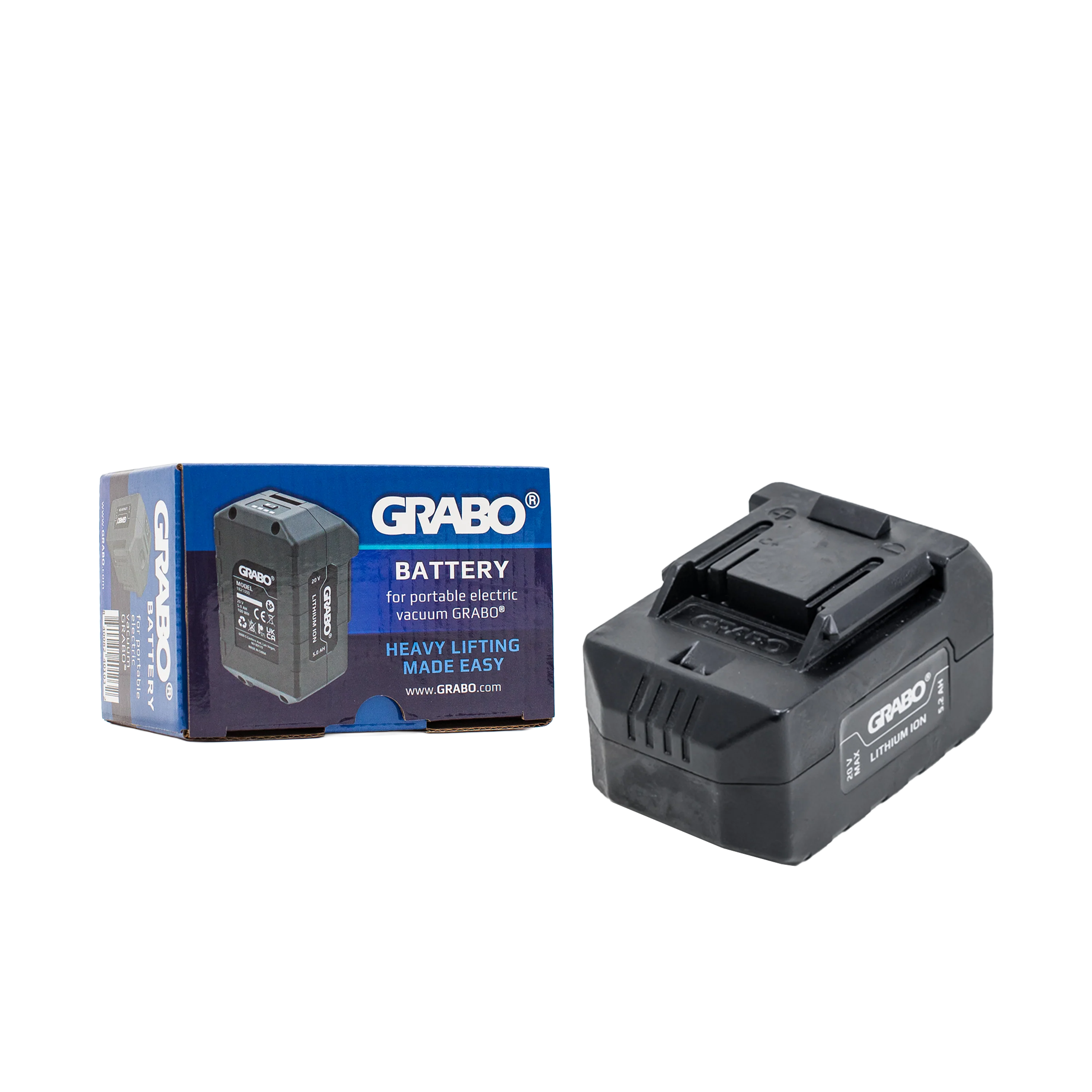 GRABO HighFlow 20V 5.2Ah Battery for Cordless Vacuum Gripster Lifters